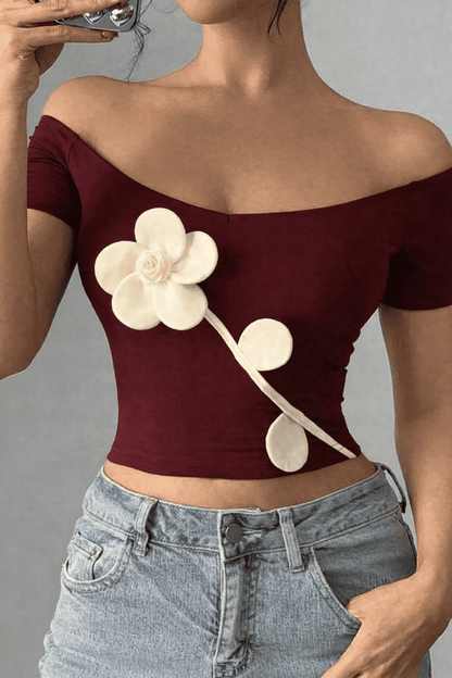 Noeiko Bloom Babe Off-Shoulder Top