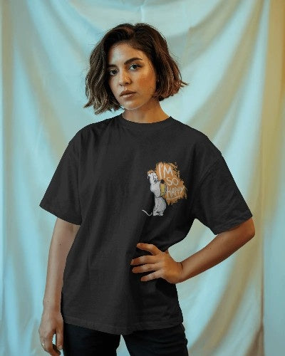 Noeiko - Black Droopy Dog Nostalgia Tee – I'm So Happy 90s Classic