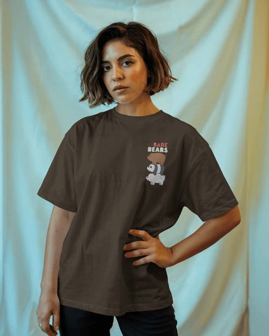 Noeiko - We Bare Bears Bros Unite – Classic Cartoon Drop Brown Tee Edition