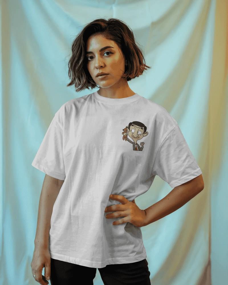 Noeiko - White Mr. Bean Animated Nostalgia T-Shirt – 90s Vibes Rewind