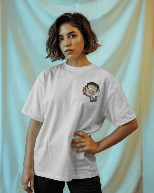 Noeiko - White Mr. Bean Animated Nostalgia T-Shirt – 90s Vibes Rewind