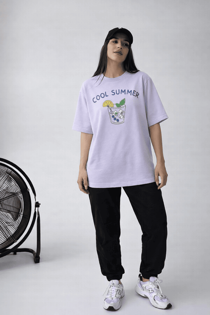 Noeiko Lavender Cool Summer Oversized Tee