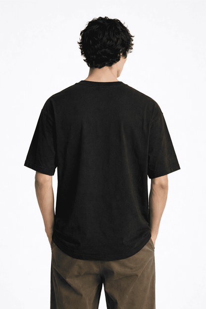 Noeiko Black Graphic Oversized T-Shirt