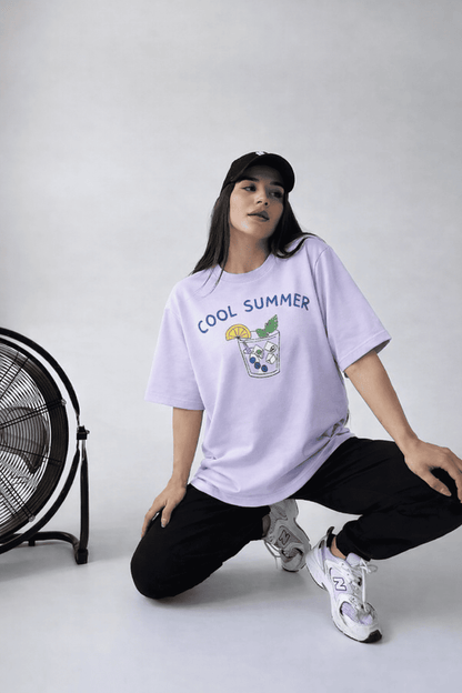 Noeiko Lavender Cool Summer Oversized Tee