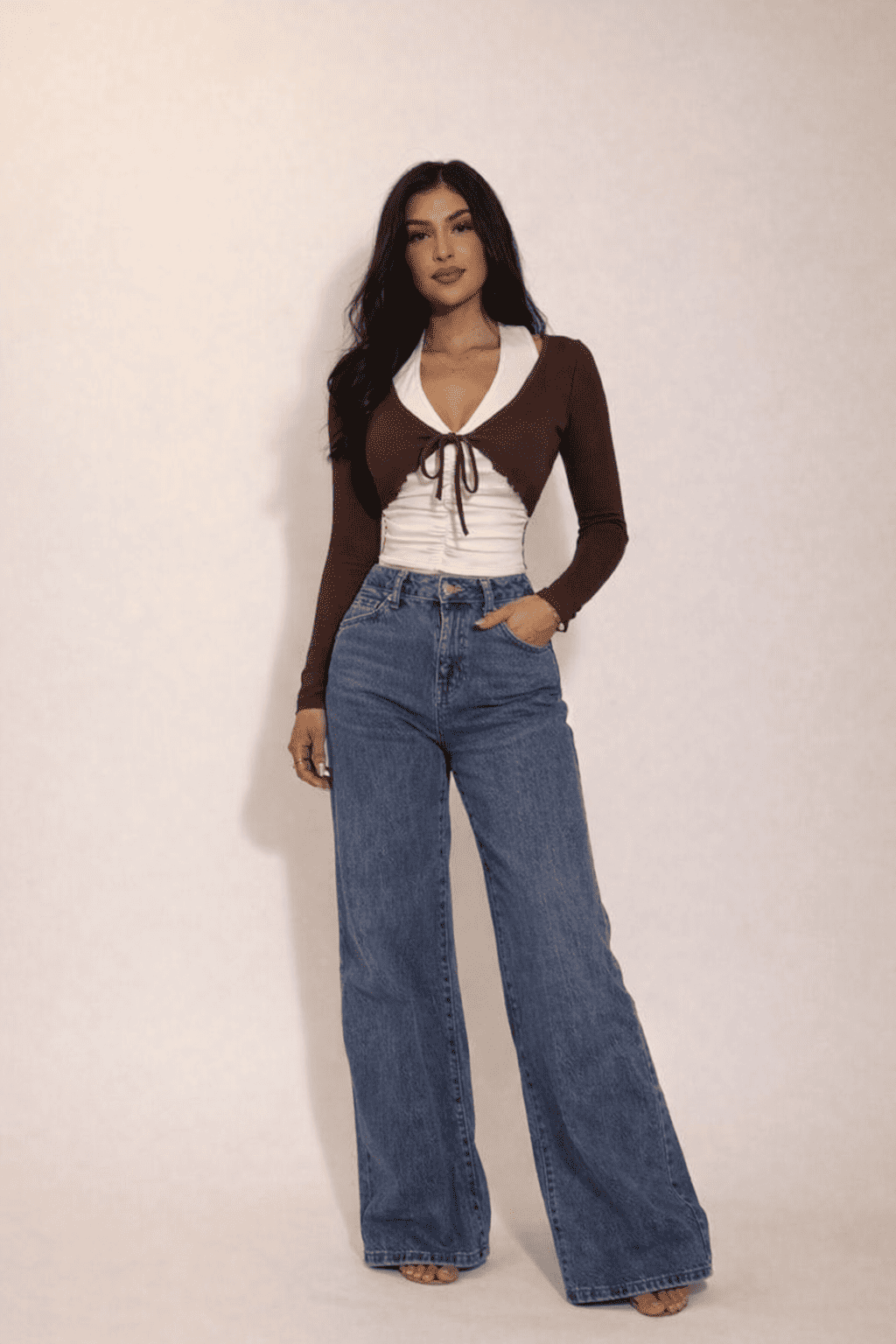Noeiko Layered Tie-Up Crop Top