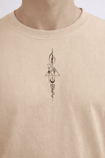 Noeiko Beige Core Oversized T-Shirt
