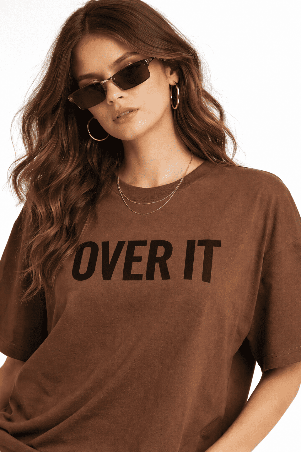 Noeiko Brown Attitude Oversized T-Shirt