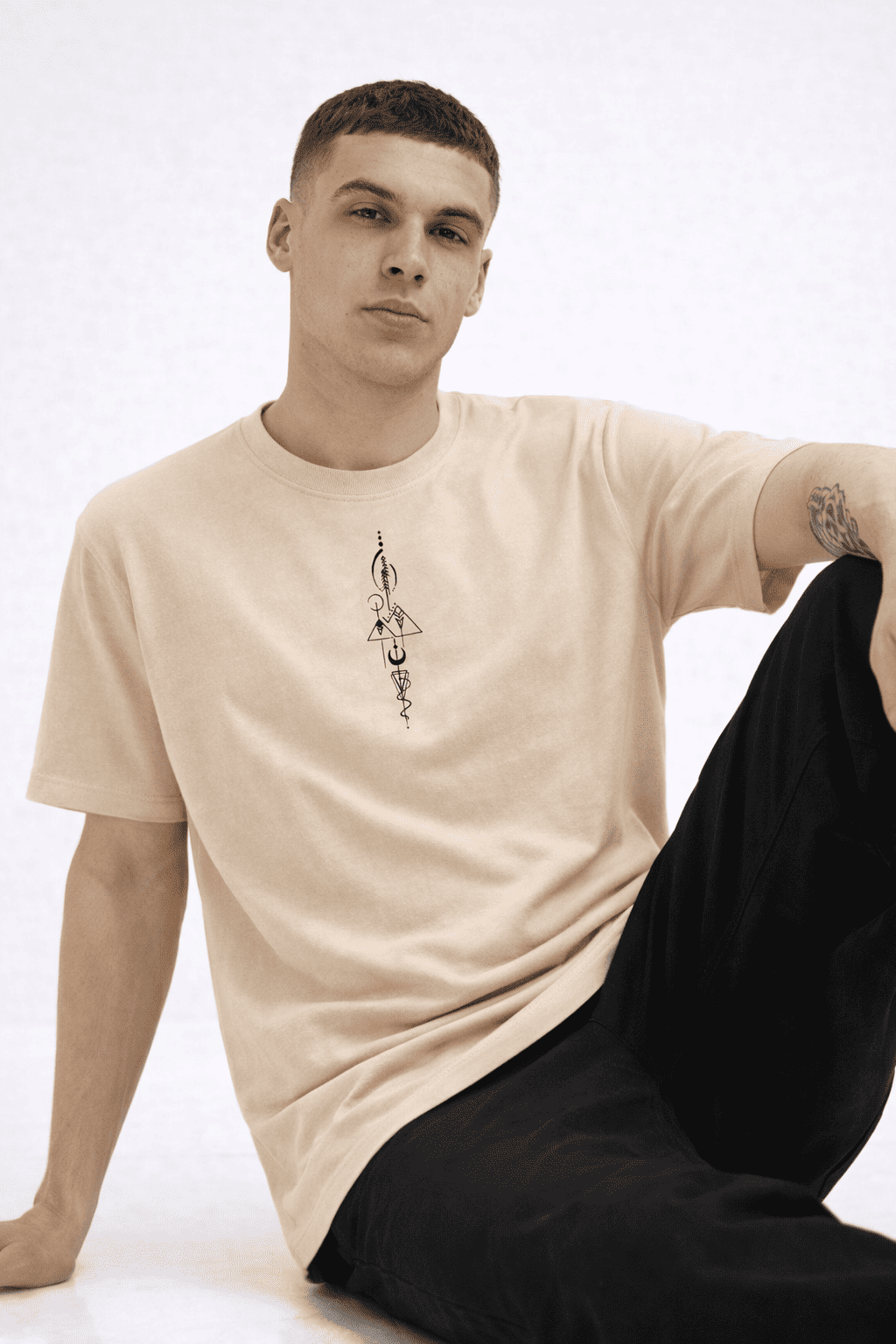 Noeiko Beige Core Oversized T-Shirt