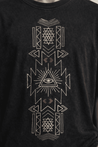 Noeiko Black Graphic Oversized T-Shirt