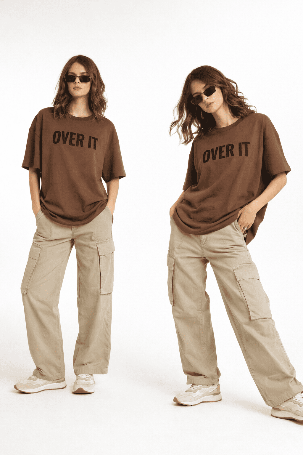 Noeiko Brown Attitude Oversized T-Shirt