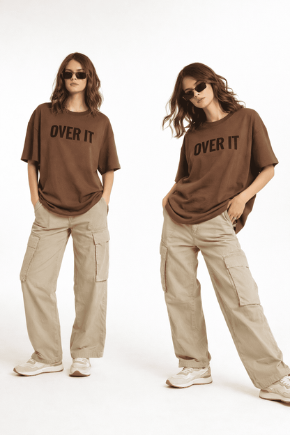 Noeiko Brown Attitude Oversized T-Shirt