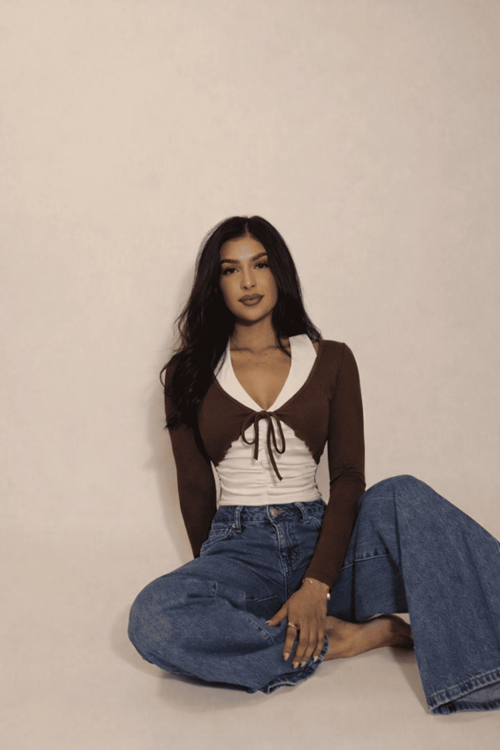 Noeiko Layered Tie-Up Crop Top