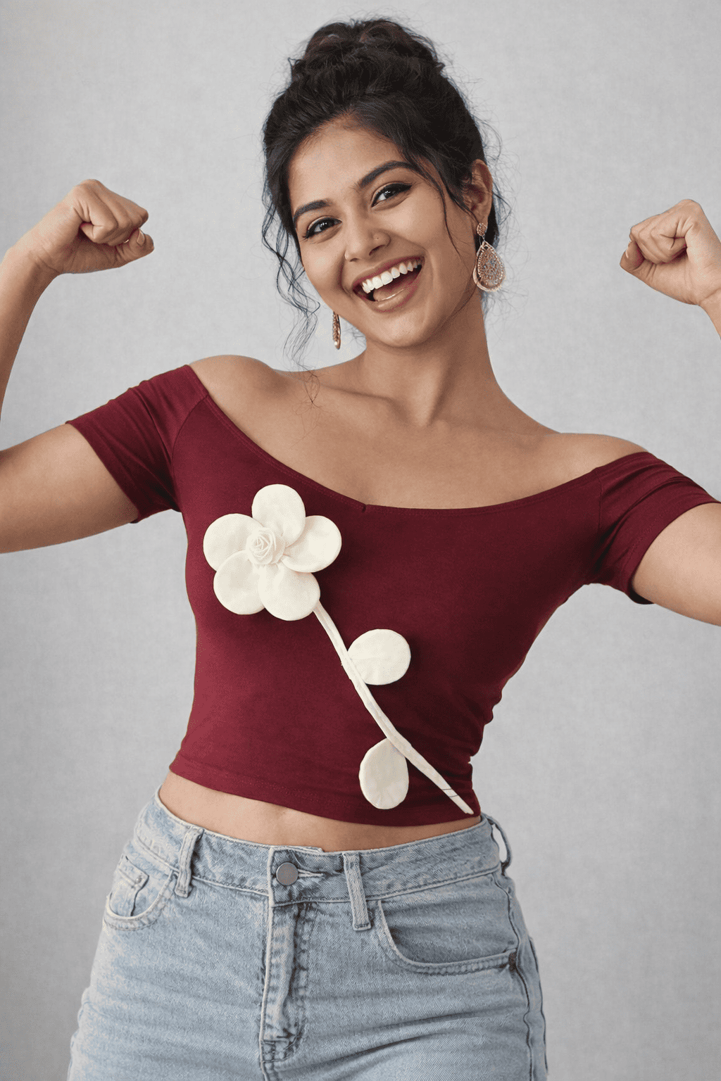 Noeiko Bloom Babe Off-Shoulder Top