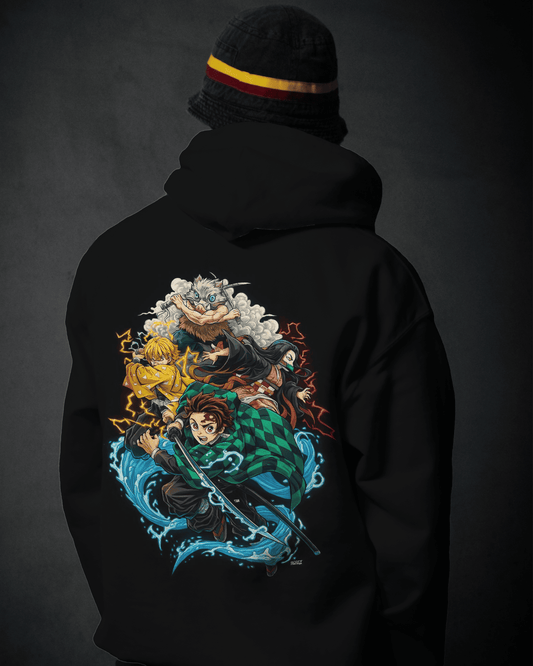 Noeiko – Demon Slayer Corps Tanjiro, Nezuko, Zenitsu & Inosuke Limited Edition Anime Hoodie