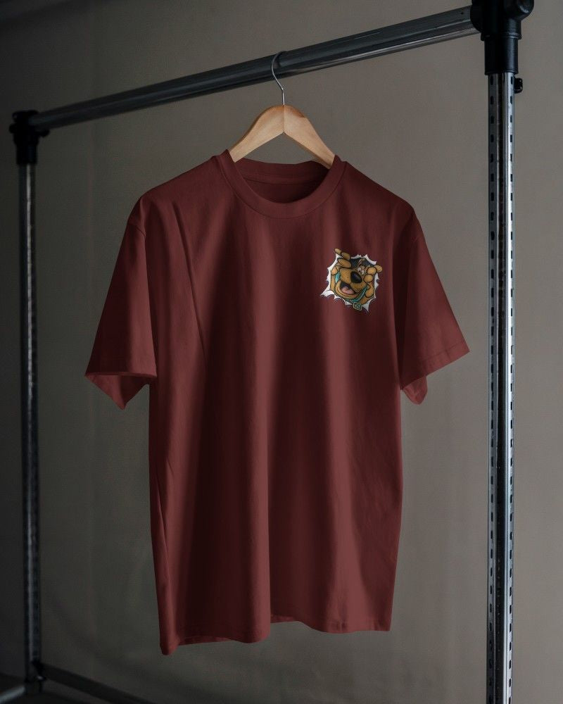 Noeiko - Peek-a-Boo Scooby Wine Tee – 90s Whodunit Vibes