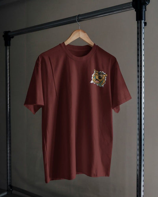 Noeiko - Peek-a-Boo Scooby Wine Tee – 90s Whodunit Vibes