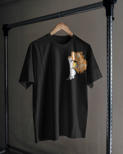 Noeiko - Black Droopy Dog Nostalgia Tee – I'm So Happy 90s Classic