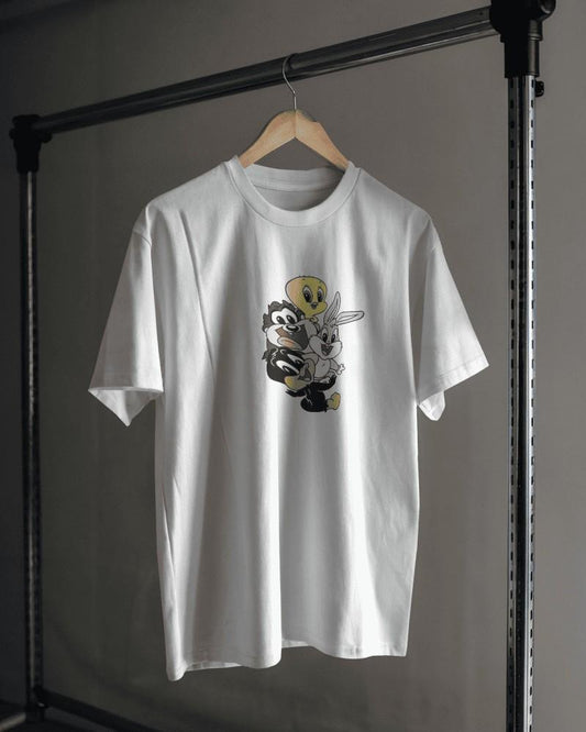Noeiko - White Baby Looney Tunes Nostalgia T-Shirt – 90s Cartoon Squad Edition