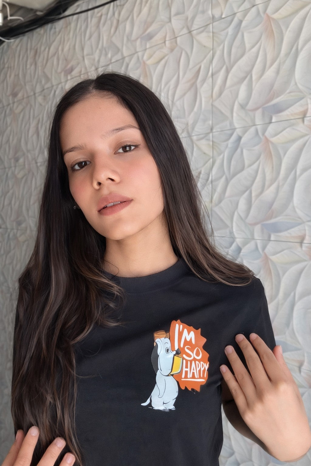 Noeiko - Black Droopy Dog Nostalgia Tee – I'm So Happy 90s Classic