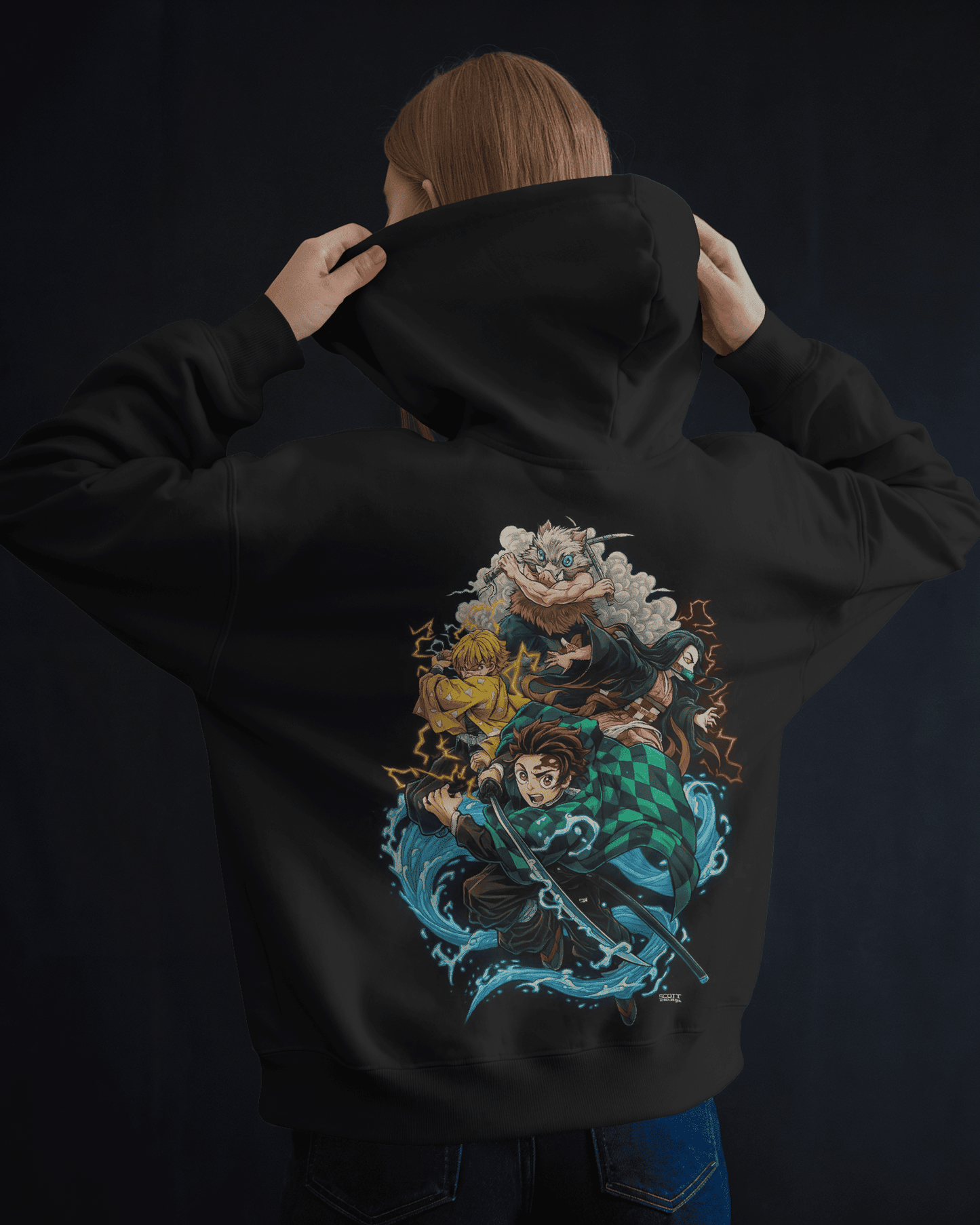Noeiko – Demon Slayer Corps Tanjiro, Nezuko, Zenitsu & Inosuke Limited Edition Anime Hoodie