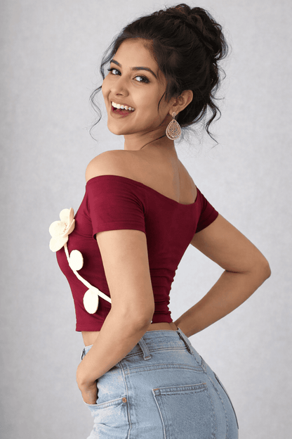 Noeiko Bloom Babe Off-Shoulder Top